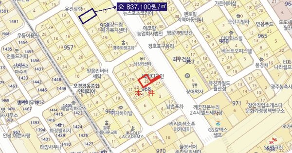 광주광역시 남구 월산동 968-26  미지정 경매 물건 이미지