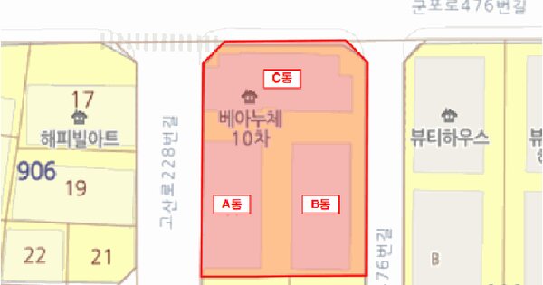 경기도 군포시 당동 908 베아누체10차 비동 3층301호 미지정 경매 물건 이미지