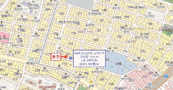 광주광역시 북구 우산동 173-15  미지정 경매 물건 이미지