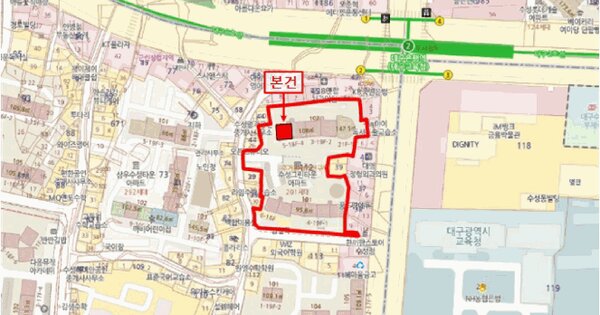 대구광역시 수성구 수성동1가 112-7 수성그린타운 102동 3층305호 미지정 경매 물건 이미지