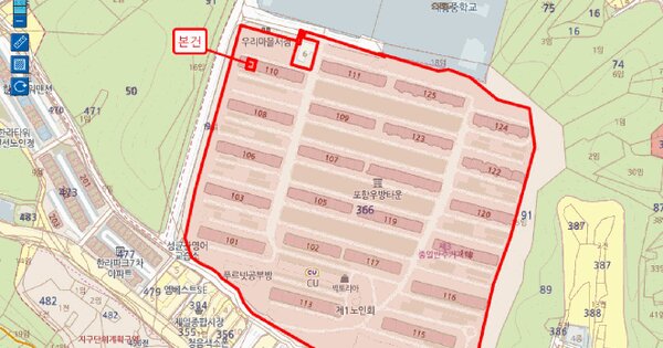 경상북도 포항시 북구 용흥동 366 1차우방타운 110동 6층 608호 미지정 경매 물건 이미지