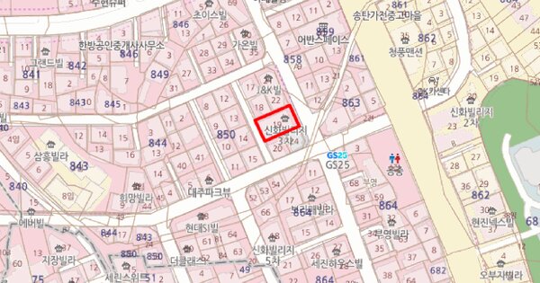 경기도 평택시 지산동 850-19 신화빌리지3차  6층601호 미지정 경매 물건 이미지