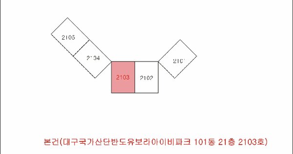 대구광역시 달성군 구지면 응암리 1199 대구국가산단반도유보라아이비파크 101동 21층2103호 미지정 경매 물건 이미지