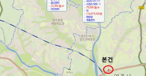 경상북도 영주시 고현동 220-1  미지정 경매 물건 이미지