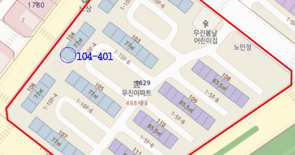 경기도 시흥시 정왕동 1629 무진아파트 104동 4층401호 미지정 경매 물건 이미지