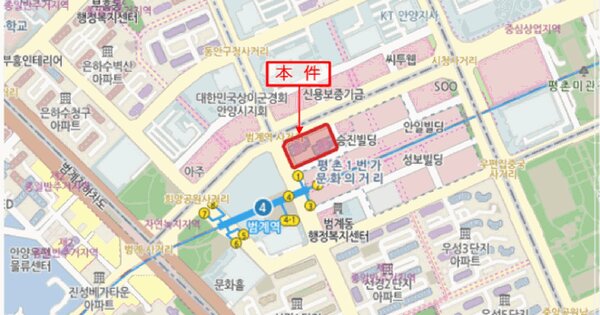 경기도 안양시 동안구 호계동 1040 힐스테이트범계역모비우스  14층101-1409호 미지정 경매 물건 이미지