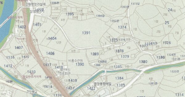 강원특별자치도 평창군 용평면 재산리 1372  미지정 경매 물건 이미지