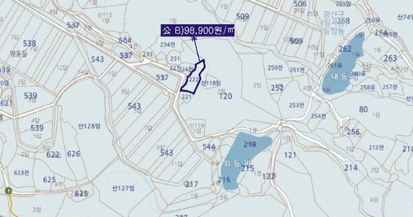 광주광역시 광산구 산막동 814-1  미지정 경매 물건 이미지