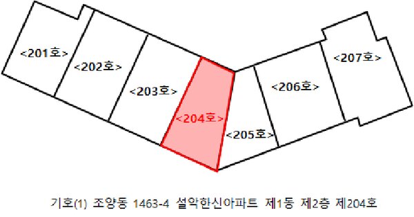 강원특별자치도 속초시 조양동 1463-4 설악한신아파트 1동 2층 204호 미지정 경매 물건 이미지