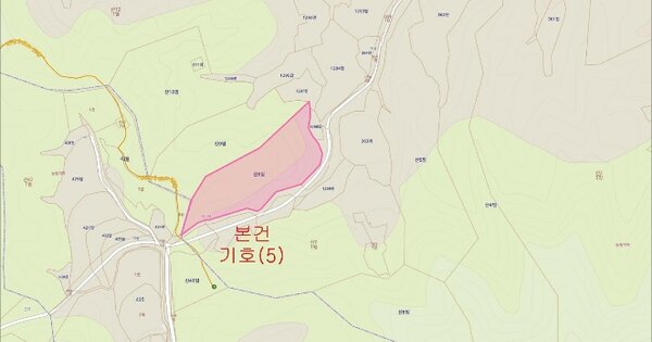 경상북도 봉화군 물야면 오록리 OO 대지 경매 물건 이미지
