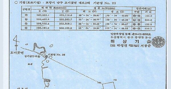 경상북도 포항시 OO OOOO OOOO 어업권 경매 물건 이미지