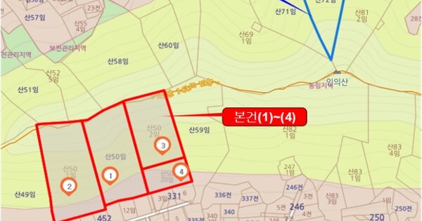 전라남도 무안군 일로읍 의산리 OOOOO 임야 경매 물건 이미지