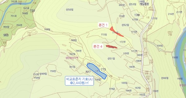 대구 군위군 우보면 문덕리 OOO O OOO 임야 경매 물건 이미지