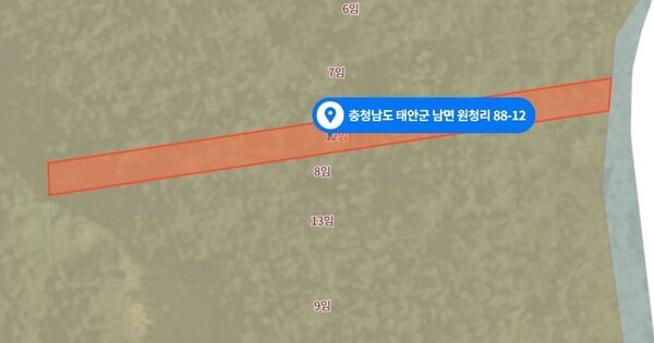충청남도 태안군 남면 원청리 OOOOO 임야 경매 물건 이미지