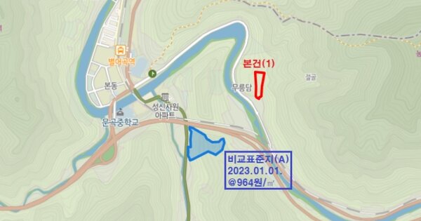 강원특별자치도 정선군 남면 문곡리 OOO 임야 경매 물건 이미지