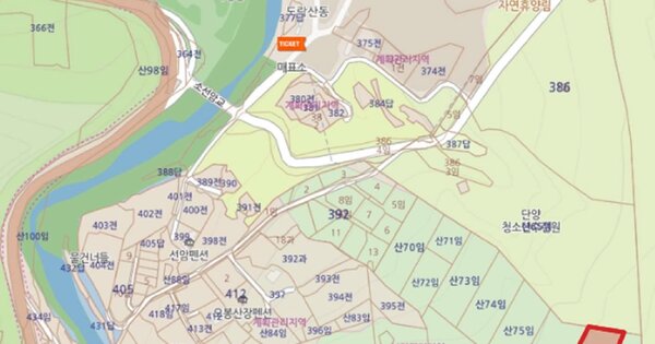 충청북도 단양군 단성면 대잠리 OOO 임야 경매 물건 이미지