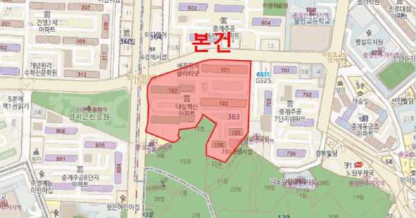 서울특별시 노원구 중계동 363 대림벽산아파트 102동 3층 306호 미지정 경매 물건 이미지