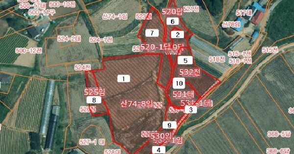 충청남도 서산시 운산면 가좌리 산74-8  미지정 경매 물건 이미지