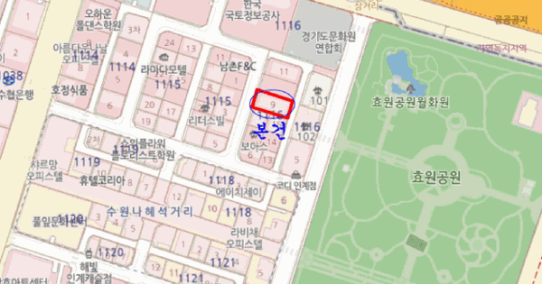 경기도 수원시 팔달구 인계동 1116-9  지1층101호 미지정 경매 물건 이미지