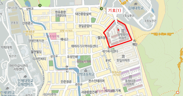 경상남도 김해시 삼방동 692 화인아파트 106동 1층 110호 미지정 경매 물건 이미지