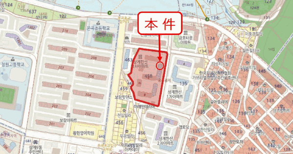 서울특별시 노원구 상계동 458 한신아파트 10동 8층 810호 미지정 경매 물건 이미지