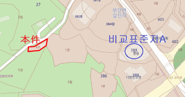 세종특별자치시  부강면 갈산리 383-4  미지정 경매 물건 이미지