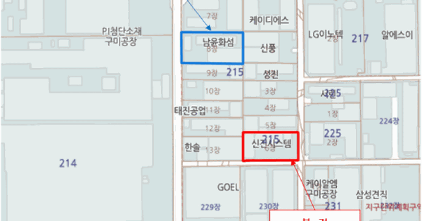 경상북도 구미시 공단동 215-6  미지정 경매 물건 이미지