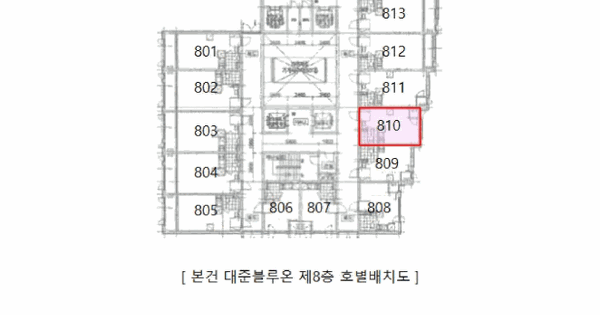인천광역시 부평구 부평동 568-1 대준블루온  8층810호 미지정 경매 물건 이미지