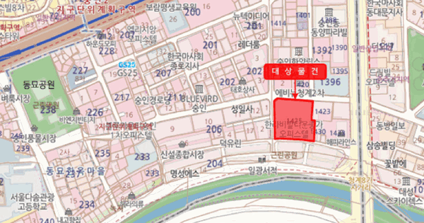 서울특별시 종로구 숭인동 1425 한라운종가  지1층비111호 미지정 경매 물건 이미지