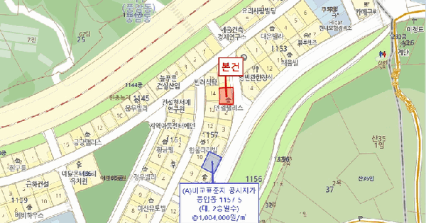 광주광역시 서구 풍암동 1157-1  미지정 경매 물건 이미지