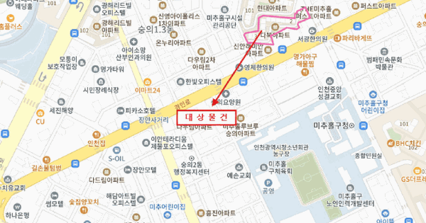 인천광역시 미추홀구 숭의동 129-83 다복아파트 3동 5층506호 미지정 경매 물건 이미지