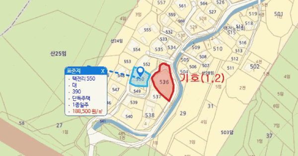 경상북도 포항시 남구 연일읍 택전리 536-3  미지정 경매 물건 이미지