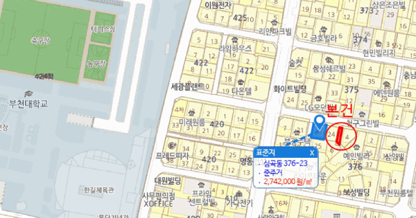 경기도 부천시 원미구 심곡동 376-42  미지정 경매 물건 이미지
