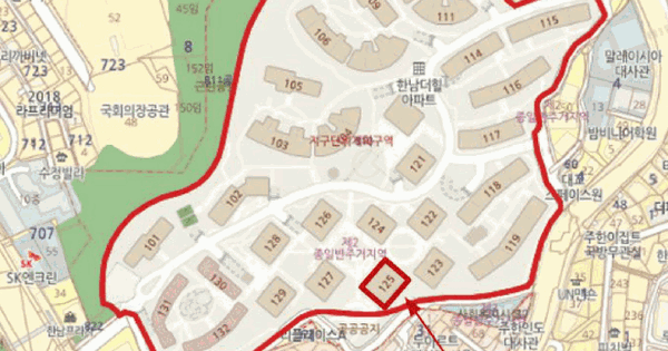 서울특별시 용산구 한남동 810 한남더힐 125동 1층101호 미지정 경매 물건 이미지