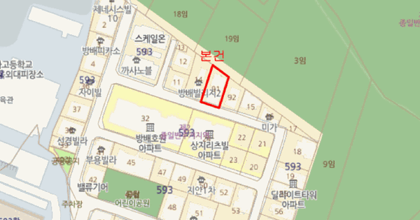 서울특별시 서초구 방배동 593-91 방배빌리지 3차  1층102호 미지정 경매 물건 이미지