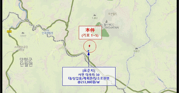 강원특별자치도 홍천군 서면 대곡리 17  미지정 경매 물건 이미지