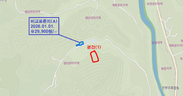 강원특별자치도 평창군 진부면 상진부리 364  미지정 경매 물건 이미지