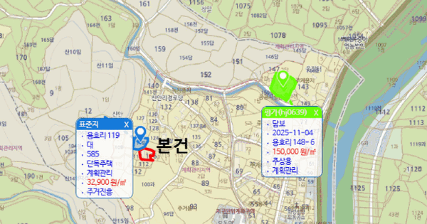 경상북도 상주시 모동면 용호리 116-1  미지정 경매 물건 이미지