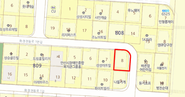 경기도 안산시 단원구 와동 809-8  5층501호 미지정 경매 물건 이미지