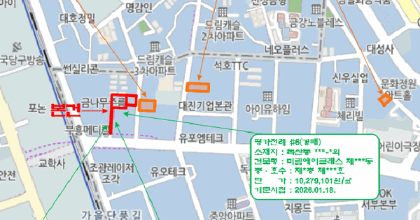 서울특별시 금천구 독산동 336-8 미림에이클래스 제102동 제9층 제901호 미지정 경매 물건 이미지