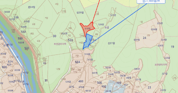 경상북도 청도군 매전면 동산리 518  미지정 경매 물건 이미지