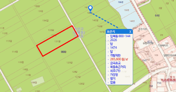 경기도 수원시 권선구 입북동 800-131  미지정 경매 물건 이미지