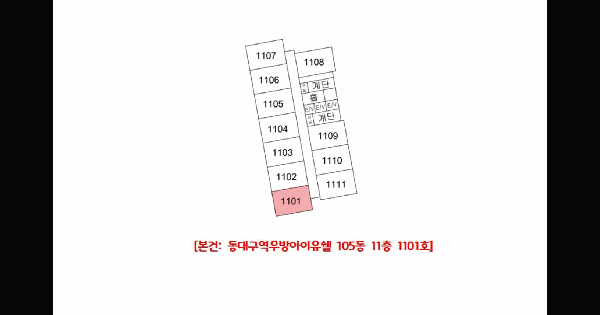 대구광역시 동구 신천동 1508 동대구역우방아이유쉘 105동 11층1101호 미지정 경매 물건 이미지