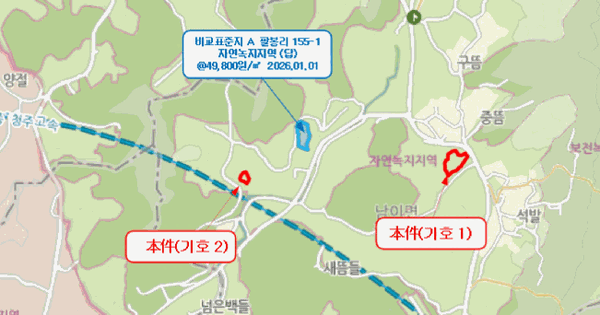 충청북도 청주시 서원구 남이면 팔봉리 255-2  미지정 경매 물건 이미지