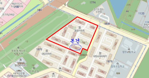 경기도 시흥시 정왕동 1878-5 동원아파트 107동 3층303호 미지정 경매 물건 이미지