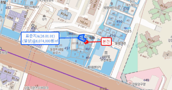 서울특별시 강동구 천호동 451-13  미지정 경매 물건 이미지