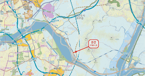 경기도 남양주시 와부읍 팔당리 580-1  미지정 경매 물건 이미지