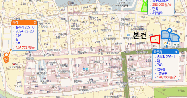 경상북도 예천군 용궁면 읍부리 295-6  미지정 경매 물건 이미지