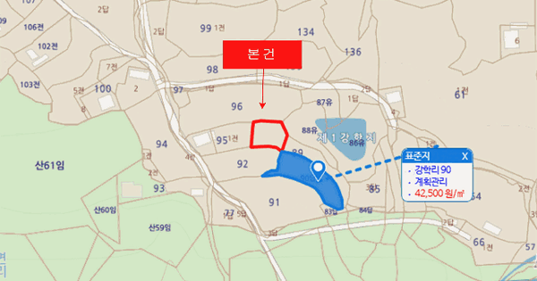 경상북도 경산시 와촌면 강학리 89  미지정 경매 물건 이미지