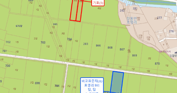 경상북도 경주시 강동면 호명리 284-2  미지정 경매 물건 이미지